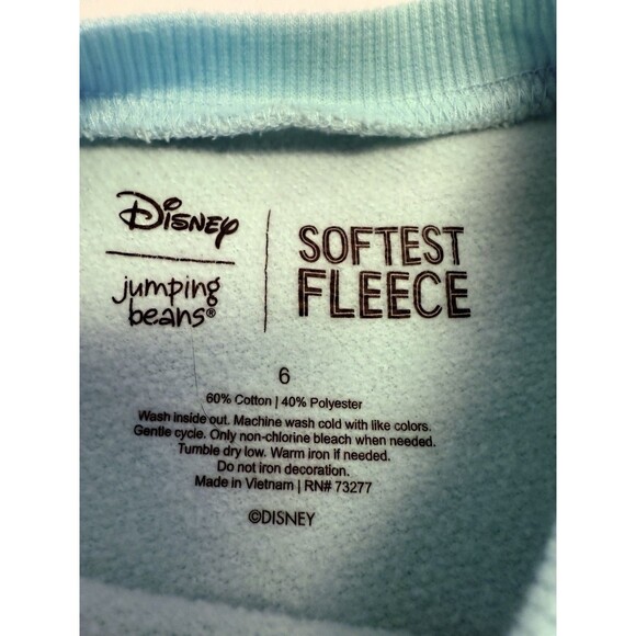 Jumping Bean Girls Disney Princess Frozen Elsa Sweatshirt Sz 6 Long sleeves - Picture 6 of 7